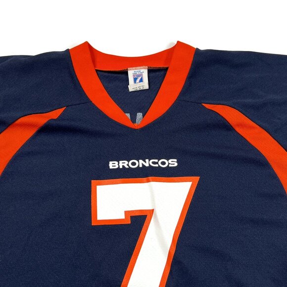 Logo 7 John Elway Jersey #7 Mens Large Denver Broncos‎ Vintage Blue USA NFL - Picture 4 of 9